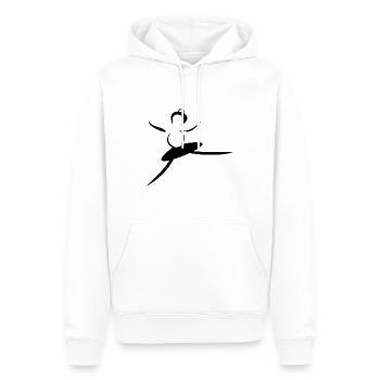 DANSEUSE. DANSE. SPORT. DANCE - Sweat à capuche Premium bio Homme - blanc - Devant - Nico (187cm)