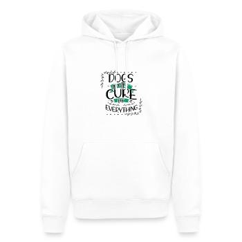 Cadeaux amoureux des chiens Les chiens sont le remède pour tout - Sweat à capuche Premium bio Homme - blanc - Devant - Nico (187cm)