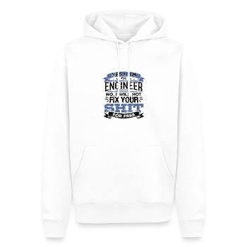 Ingenieur Nein, ich werde deine Scheiße nicht kostenlos reparieren - Männer Premium Bio Hoodie - Weiß - Vorne - Nico (187cm)