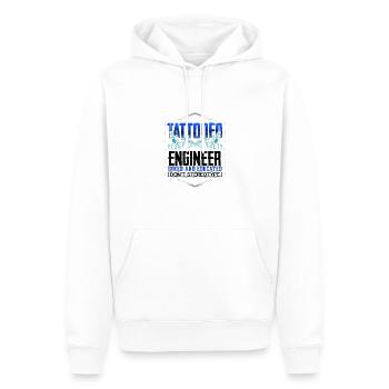 Tattooed Engineer Geschenk eingefärbt und gebildet Don't - Männer Premium Bio Hoodie - Weiß - Vorne - Nico (187cm)