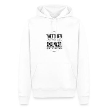 Tattooed Ingenieur Geschenk eingefärbt und gebildet Dont - Männer Premium Bio Hoodie - Weiß - Vorne - Nico (187cm)