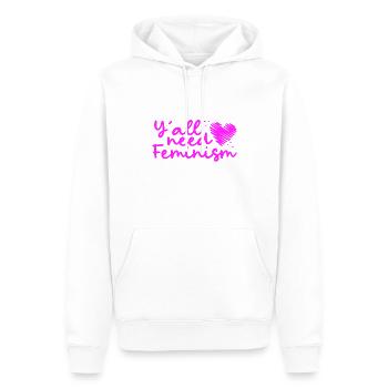Feministin schenkt Frauen gleiche Rechte Y'All Need - Männer Premium Bio Hoodie - Weiß - Vorne - Nico (187cm)