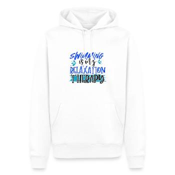 Cadeaux de nageur La natation est ma thérapie de relaxation - Sweat à capuche Premium bio Homme - blanc - Devant - Nico (187cm)