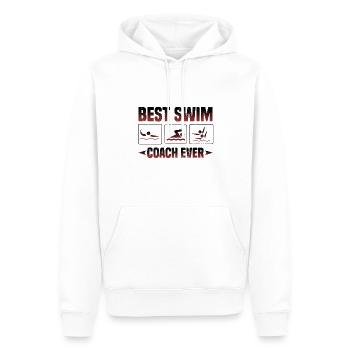 Beste Schwimmtrainer aller Zeiten Geschenke für Schwimmtrainer - Männer Premium Bio Hoodie - Weiß - Vorne - Nico (187cm)