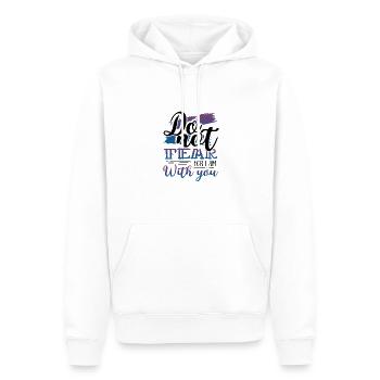 Don chrétien Ne craignez pas que je sois avec vous - Sweat à capuche Premium bio Homme - blanc - Devant - Nico (187cm)