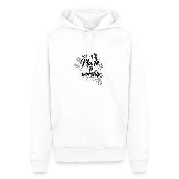 Christentumsgeschenke zur Anbetung christlicher Geschenke - Männer Premium Bio Hoodie - Weiß - Vorne - Nico (187cm)