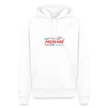 Christianisme Éphésiens rachetés 1 7 Don chrétien - Sweat à capuche Premium bio Homme - blanc - Devant - Nico (187cm)