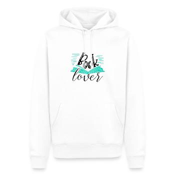 Bibliothécaire Cadeau Amusant Livre Amoureux Cadeaux - Sweat à capuche Premium bio Homme - blanc - Devant - Nico (187cm)