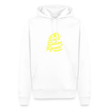 Bibliothécaire Cadeaux Lire Retour Répéter Livre Amoureux Cadeau - Sweat à capuche Premium bio Homme - blanc - Devant - Nico (187cm)