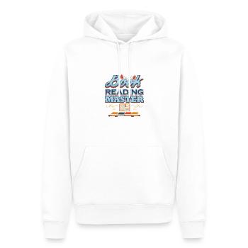 Lecture de livres Maître bibliothécaire Amateur de livres cadeaux - Sweat à capuche Premium bio Homme - blanc - Devant - Nico (187cm)