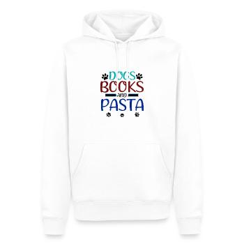 Hundeliebhaber Geschenk Hunde Bücher und Pasta Esser Geschenke - Männer Premium Bio Hoodie - Weiß - Vorne - Nico (187cm)
