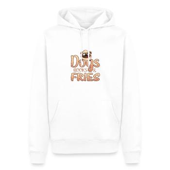 Dog Lover Cadeau Chiens Livres et Fries Reader Cadeau - Sweat à capuche Premium bio Homme - blanc - Devant - Nico (187cm)