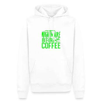 Coffee Addict Gift Nightmare avant l’amateur de café - Sweat à capuche Premium bio Homme - blanc - Devant - Nico (187cm)