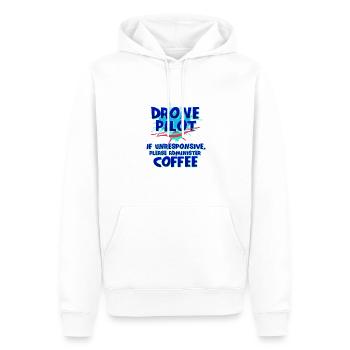Drohnenpilotengeschenk, wenn nicht reagierend verwalten - Männer Premium Bio Hoodie - Weiß - Vorne - Nico (187cm)