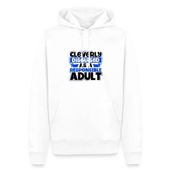 Sarcastic Cleverly Disguised as Responsible Adult - Men’s Premium Organic Hoodie - white - Front - Nico (187cm)