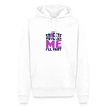 Sarkastisch Drücke mich nicht, ich furze Sarkasmusfurz - Männer Premium Bio Hoodie - Weiß - Vorne - Nico (187cm)