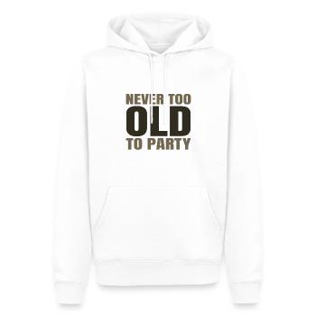 Lustige Alterungsgeschenke nie zu alt für Party-Sarkasmus - Männer Premium Bio Hoodie - Weiß - Vorne - Nico (187cm)