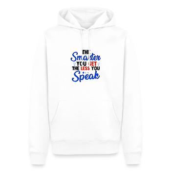 Sarcastique Plus intelligent vous obtenez moins vous parlez sarcasme - Sweat à capuche Premium bio Homme - blanc - Devant - Nico (187cm)