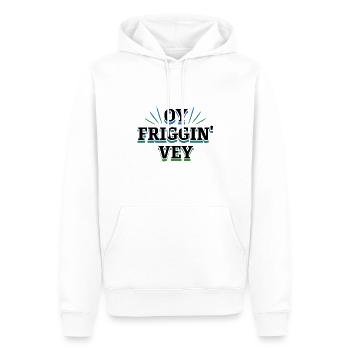 Oy Friggin' Vey Drôle de yiddish hébreu hébreu juif - Sweat à capuche Premium bio Homme - blanc - Devant - Nico (187cm)