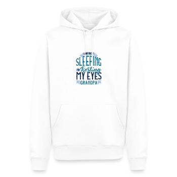 Großvater Geschenk Nicht schlafen Ruhen Meine Augen ruhen - Männer Premium Bio Hoodie - Weiß - Vorne - Nico (187cm)