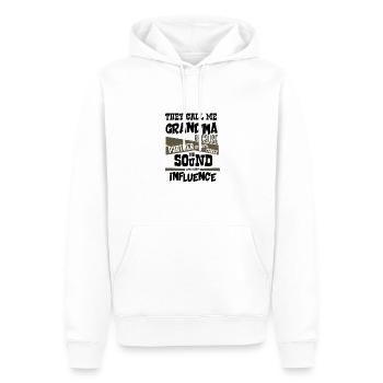 Grand-mère Cadeaux Partenaire dans le crime Mauvaise influence - Sweat à capuche Premium bio Homme - blanc - Devant - Nico (187cm)