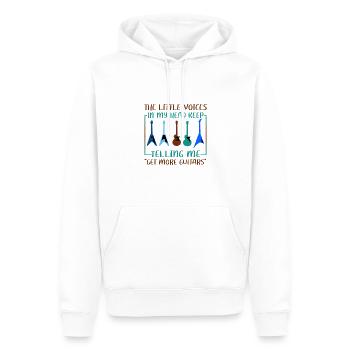 Guitarist Gifts Little Voice in Head Telling Me - Men’s Premium Organic Hoodie - white - Front - Nico (187cm)