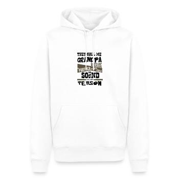 Partner in Crime Sound Like Bad Person Grandpa - Men’s Premium Organic Hoodie - white - Front - Nico (187cm)