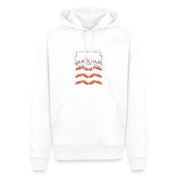 Fitness Humor Check Out My Six Pack Bacon Lover - Men’s Premium Organic Hoodie - white - Front - Nico (187cm)