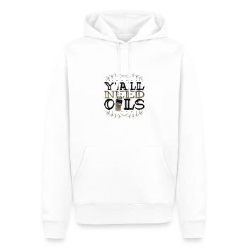 Geschenk für ätherische Öle Ihr alle braucht ätherische Öle Geschenke - Männer Premium Bio Hoodie - Weiß - Vorne - Nico (187cm)
