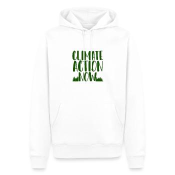Umweltschützer schenken Klimaschutz jetzt - Männer Premium Bio Hoodie - Weiß - Vorne - Nico (187cm)