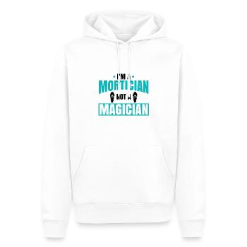 Leichenbestatter Geschenk Ich bin ein Leichenbestatter, kein Zauberer - Männer Premium Bio Hoodie - Weiß - Vorne - Nico (187cm)