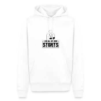 Dare Devil Gifts Do My Own Stunts Funny broken - Men’s Premium Organic Hoodie - white - Front - Nico (187cm)