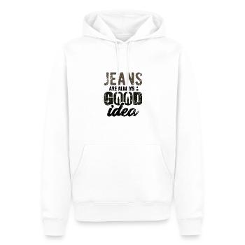 Gardez-le Casual Jeans toujours une bonne idée Favori - Sweat à capuche Premium bio Homme - blanc - Devant - Nico (187cm)