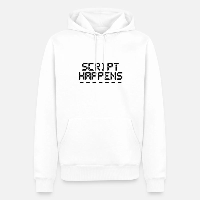 Computerprogrammierskript passiert Programmierer - Männer Premium Bio Hoodie - Weiß