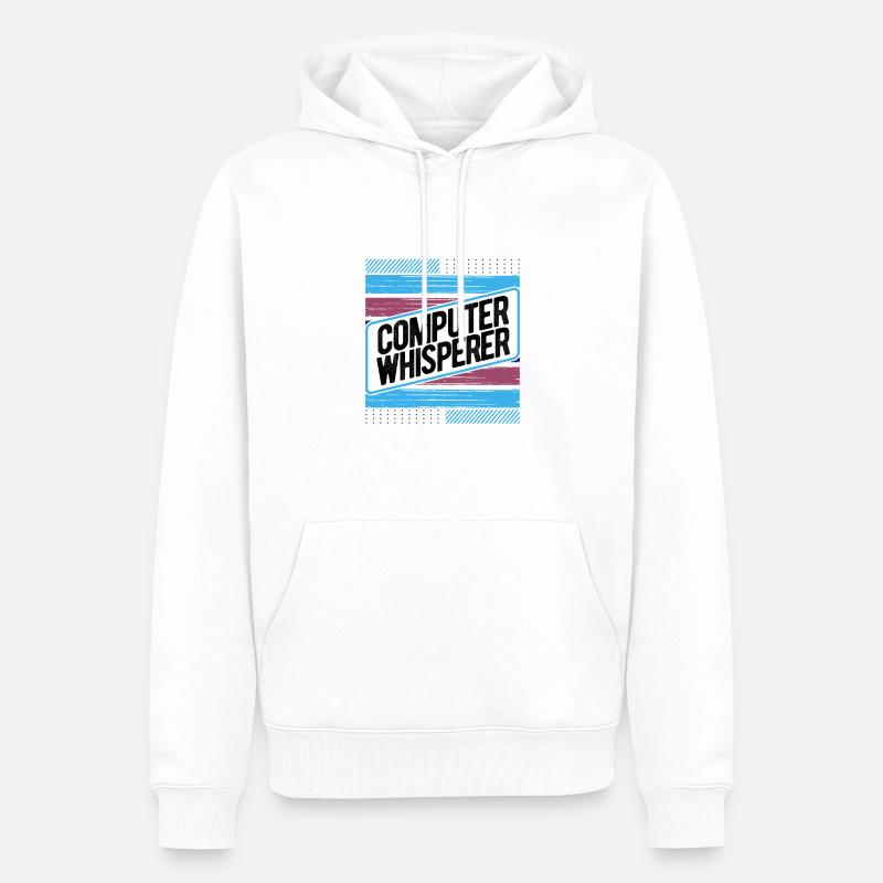 Computerflüsterer Geschenkcomputer Geschenkcomputer - Männer Premium Bio Hoodie - Weiß