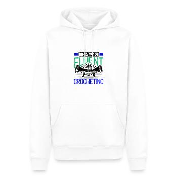Häkelgeschenk Sprechen Sie fließend Häkelgeschenke - Männer Premium Bio Hoodie - Weiß - Vorne - Nico (187cm)