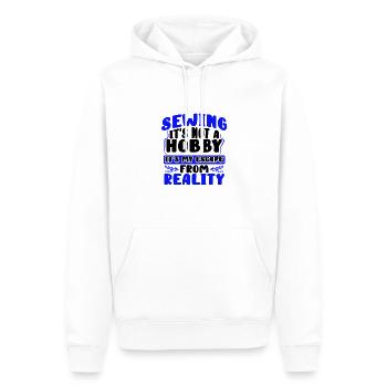 Couturière Cadeau Coudre Pas Passe-temps Échapper de - Sweat à capuche Premium bio Homme - blanc - Devant - Nico (187cm)