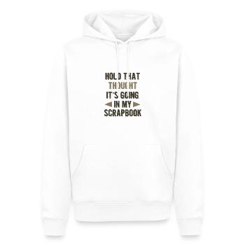 Scrapbooker-Geschenke halten diesen Gedanken fest, der in - Männer Premium Bio Hoodie - Weiß - Vorne - Nico (187cm)