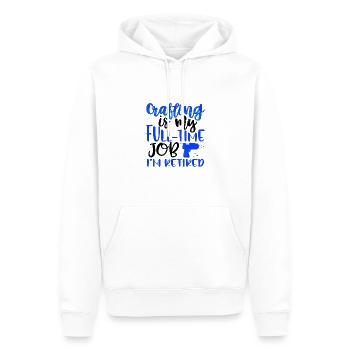 Basteln Geschenk Mein Vollzeitjob Ich bin im Ruhestand Geschenk - Männer Premium Bio Hoodie - Weiß - Vorne - Nico (187cm)
