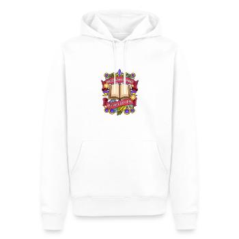 Scrapbooking Erinnerungen eine Seite nach der anderen bewahren - Männer Premium Bio Hoodie - Weiß - Vorne - Nico (187cm)