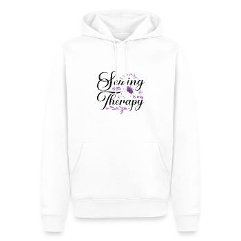 Näherin Geschenk Nähen ist meine Therapie Quilterin Geschenke - Männer Premium Bio Hoodie - Weiß - Vorne - Nico (187cm)