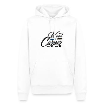 Sculpteur sur bois Bois croisé Outils de menuiserie - Sweat à capuche Premium bio Homme - blanc - Devant - Nico (187cm)