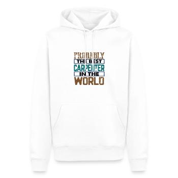 Schreinergeschenke Wahrscheinlich bester Tischler in der - Männer Premium Bio Hoodie - Weiß - Vorne - Nico (187cm)