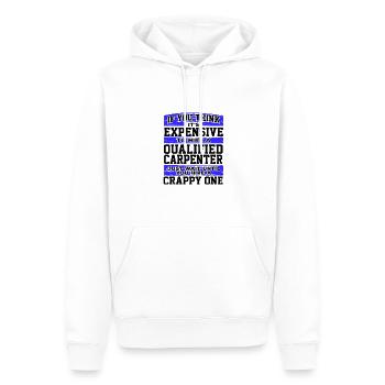 Zimmermann Geschenk denken, es ist teuer Miete - Männer Premium Bio Hoodie - Weiß - Vorne - Nico (187cm)