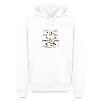 Les cadeaux de travail du bois lorsque vous vous sentez fou ne mesurent que - Sweat à capuche Premium bio Homme - blanc - Devant - Nico (187cm)