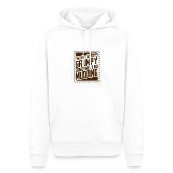 Les cadeaux qui coulent dans la boue ne sont pas toujours grincheux vont parfois - Sweat à capuche Premium bio Homme - blanc - Devant - Nico (187cm)