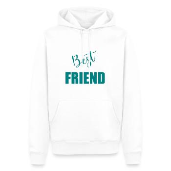 BEST FRIEND - Sweat à capuche Premium bio Homme - blanc - Devant - Nico (187cm)
