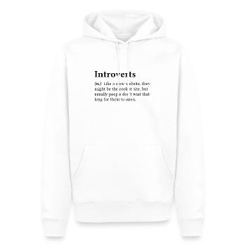 introverts - Men’s Premium Organic Hoodie - white - Front - Nico (187cm)