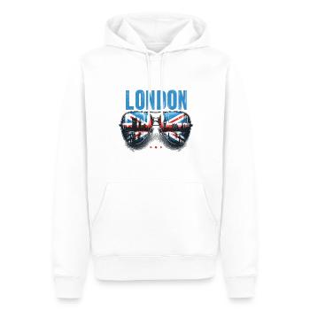 Lunettes de soleil London - Sweat à capuche Premium bio Homme - blanc - Devant - Nico (187cm)