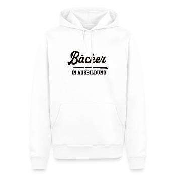 Bäcker in Ausbildung Bäckerausbildung Lehrling - Männer Premium Bio Hoodie - Weiß - Vorne - Nico (187cm)
